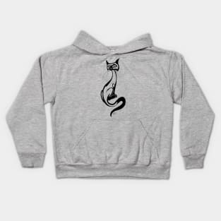 Tribal Siamese Cat Kids Hoodie